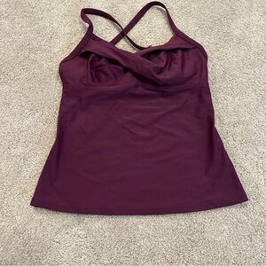 Athleta Purple Strappy Tankini Top 34 B/C